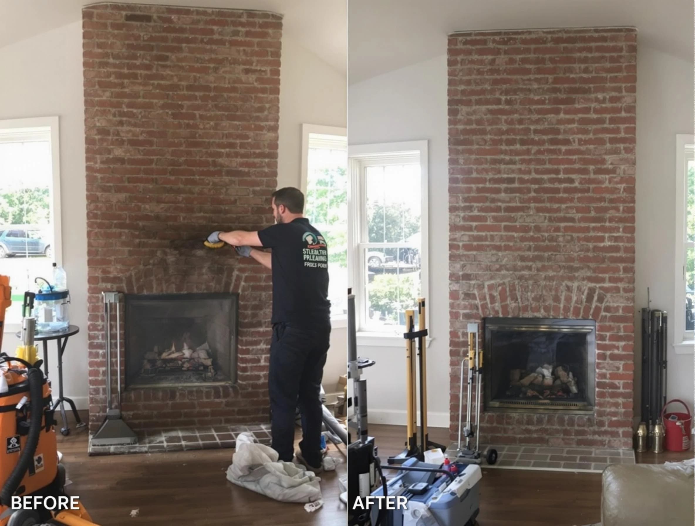 Finished chimney sweeping service by Shaler Chimney Sweep in Shaler, PA