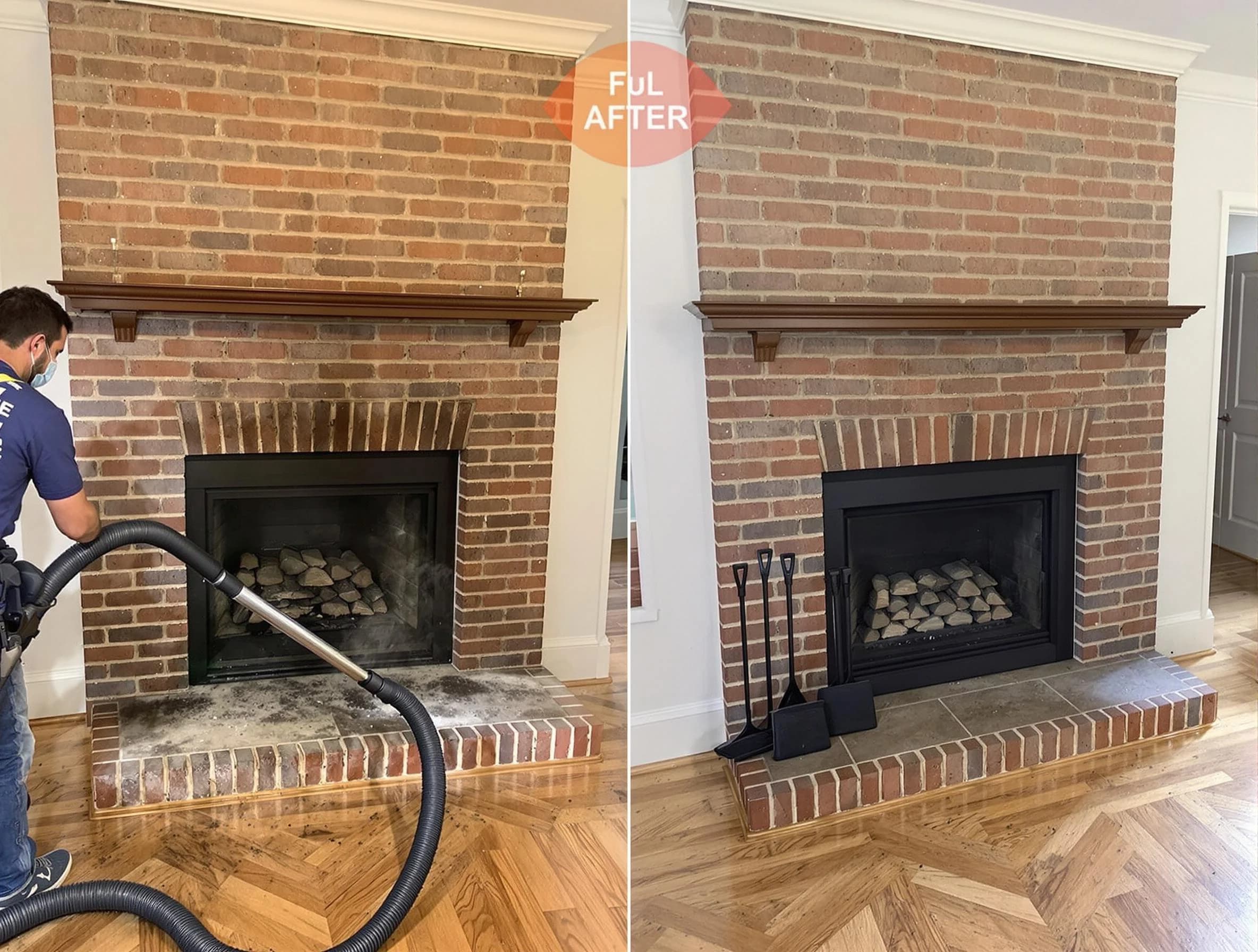 Shaler Chimney Sweep carefully sanitizing a fireplace in Shaler, PA