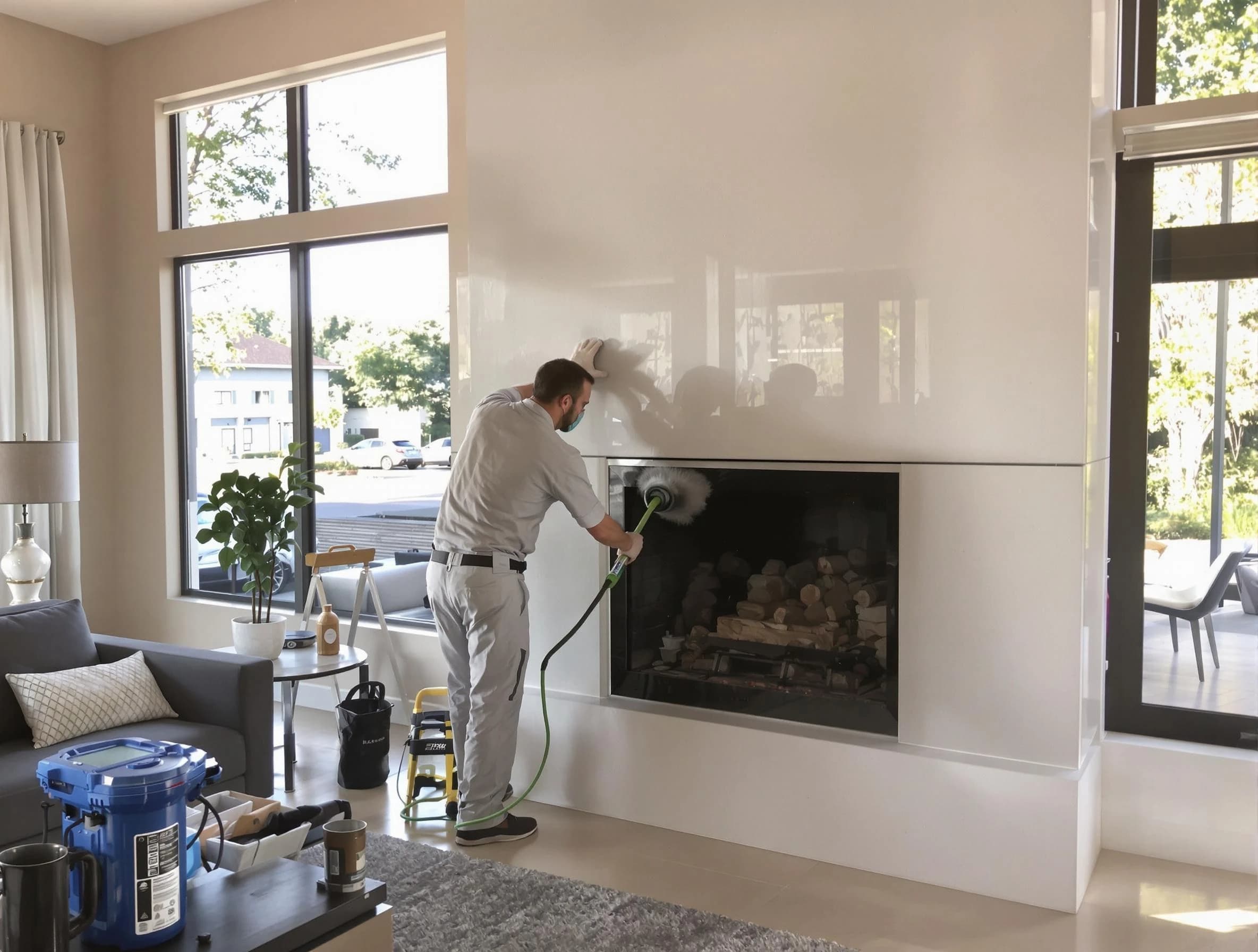 Shaler Chimney Sweep performing thorough soot removal in Shaler, PA