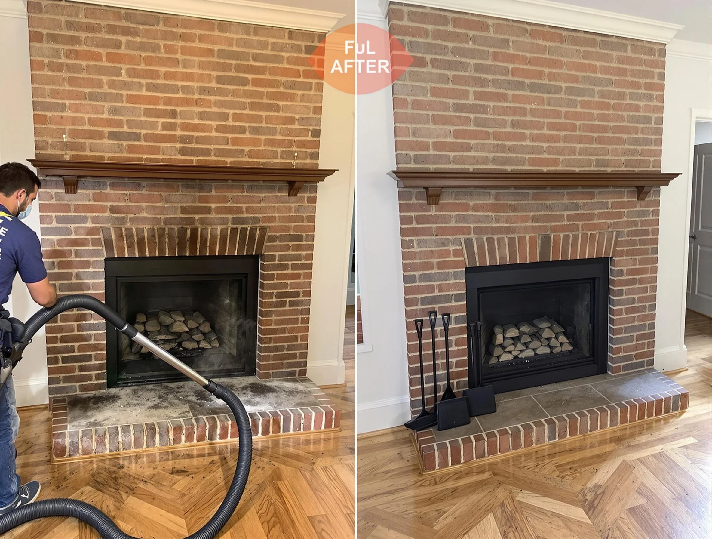 Shaler Chimney Sweep carefully sanitizing a fireplace in Shaler, PA