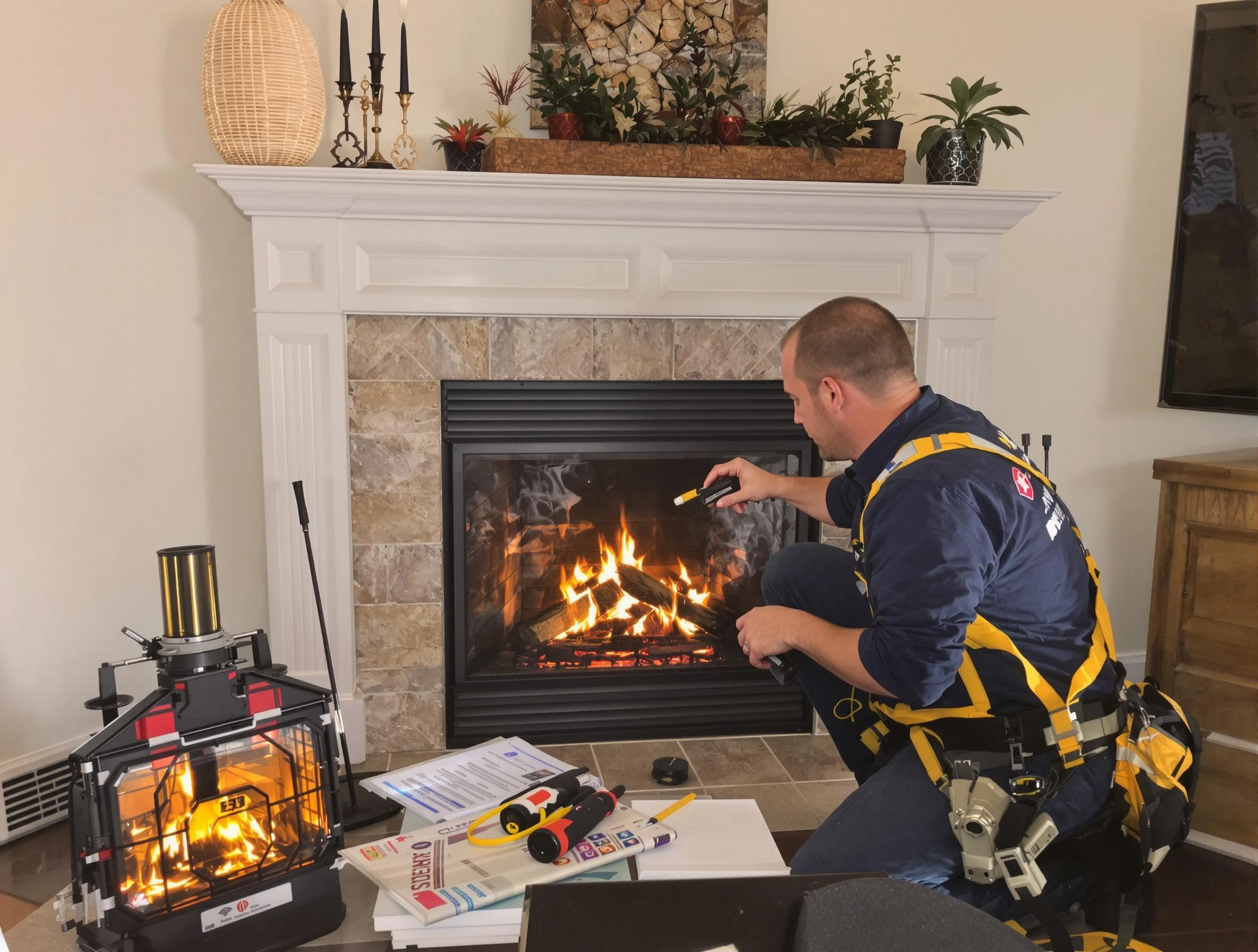 Safety-focused fireplace inspection by Shaler Chimney Sweep in Shaler, PA